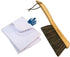 Counter Brush for Drafting, Patio, Bed, Fireplace, Woodworking - Horsehair Shop Bench Brush with 2 Microfiber Cleaning