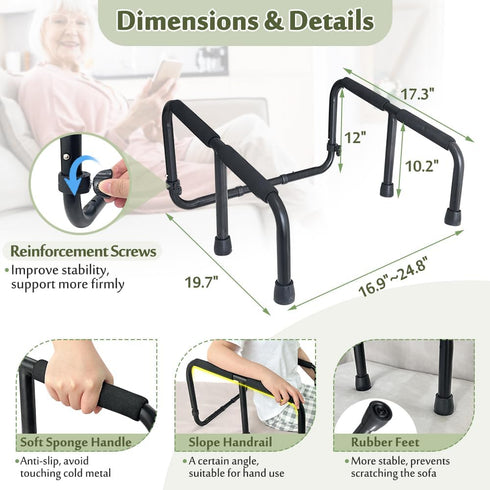 Stand Assist, Chair Lift Assist Devices for Seniors Elderly, Mobility Standing Aid Rail for Couch, Chair Assistance