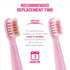 Vekkia Sonic Kids Electric Toothbrush Replacement Heads, Pink (4 Pack), 7X More Plaque Removal, Soft Bristles