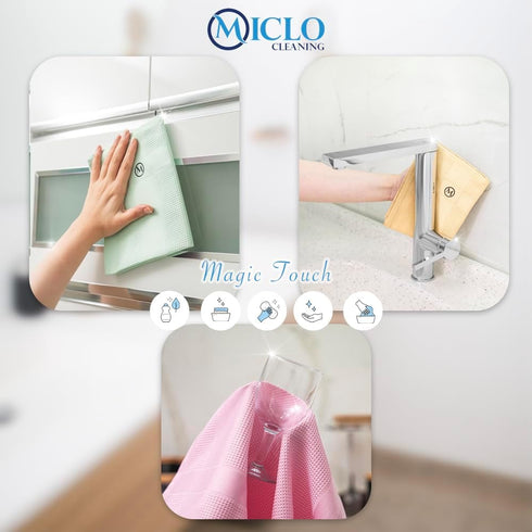 Set 3 16'' 24'' Microfibre Premium Cleaning Cloth of - Magic Cloth | All Purpose, Absorbent Washcloth | Microfiber