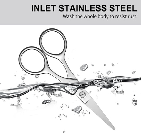 Small Scissors, Eyebrow Scissors, Professional Grooming Scissors for Hair, Eyelashes, Nose, Eyebrow Trimming - AsonTao