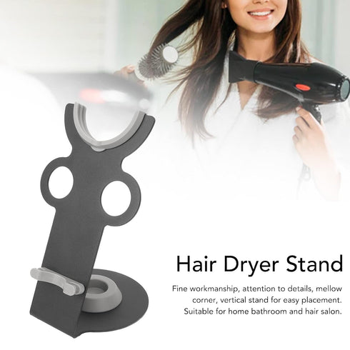 Nozzle Hair Dryer Stand Holder, Attachment Parts Organizer, Home Bathroom Salon Iron Ergonomic Hair Dryer Rack