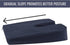 DMI Sloping Back Foam Seat Cushion - Coccyx Pain Relief, Navy, 16 x 18 x 2 – 4 Inches, With Cover