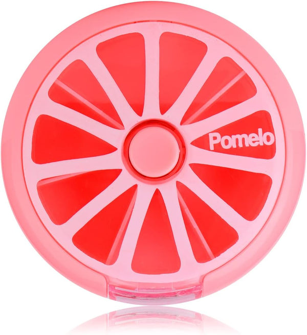 KINMINGZHU Creative Portable Mini 7 Day Weekly Circular Shape Rotary Cute Fruit Style