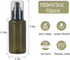 Sookdeo Mini Dispenser, Portable Refillable Bottle with Pump & Lid for Travel, 10 Pack, 3oz, 100ml (Green)