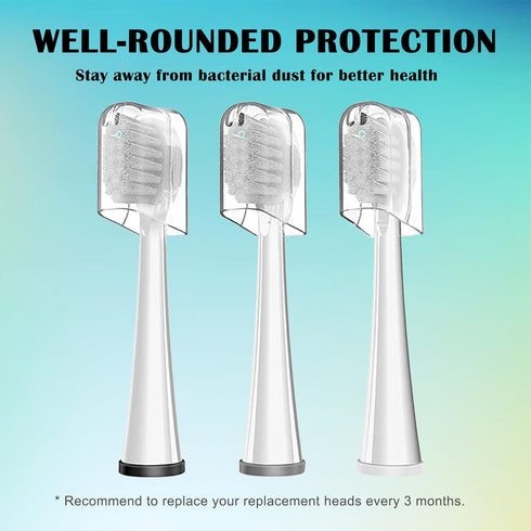 Replacement Brush Heads for Waterpik Sonic Fusion 2.0, 3 Count, Compact, White, Soft Bristles