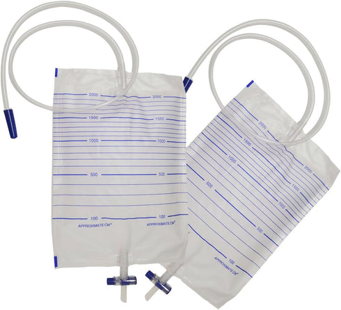 YEYSXSY Set 10pcs 1pcs 1000ml 1pcs 2000ml Bag(25mm/0.98inch) Latex Condom Catheter External Self Sealing Male Condom