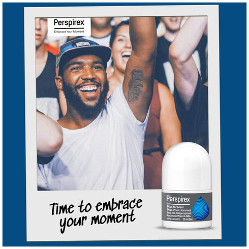 Perspirex Plus Men’s Deodorant Antiperspirant – Clinical Strength for Excessive Sweating, Long-Lasting Protection