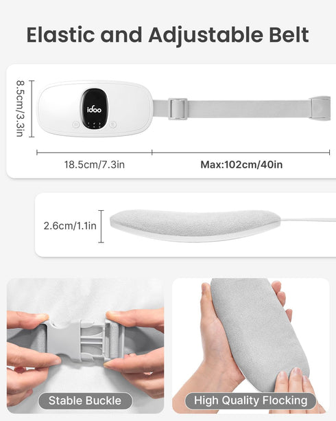 FSA HSA Eligible Portable Heating Pad for Period Cramps, iDOO Back Belly Heat Pad for Menstrual Pain Relief