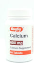 Rugby Laboratories Calcium 600 mg Supplement - Calcium Carbonate for Strong Bones, 60 Tablets (Pack of 1)