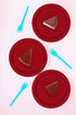 DecorRack 30 Heavy Duty Small Plastic Plates, 7 Inch Disposable Party Ware for Kids Birthday, Red (Pack of 30)