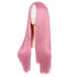 MapofBeauty 28 Inch/70 cm Women Long Straight Synthetic Wig, Special Light Hot Pink