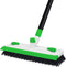 Xinran+ Floor Scrub Brush with Long Handle, 3-in-1 Scrape Scrubber Brush with Squeegee