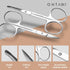 Ontaki Curved and Rounded Men's Facial Hair Scissors - Safe for Mustache, Nose Hair, Beard, Eyebrows, Ears