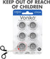 Voniko CR2025 3V 6 Pack 7 Lithium Batteries for Child Safety, Compatible with Remotes, Key Fobs, Watches, Calculators