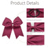 Hipcheer 20pcs Large Maroon Cheer Bows for Girls, Hand-made Grosgrain Ribbon Hair Accessories for Teen Sports