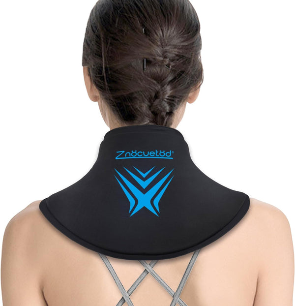 Neck Ice Pack Wrap, Reusable Gel Ice Pack for Neck and Cervical Injuries Pain Relief, Flexible Cold Hot Compress Therapy