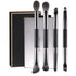 ENERGY Travel Eye Makeup Brush Set, 4PCS Eyeshadow Blending Eyeliner Kit with Portable Mirror Case