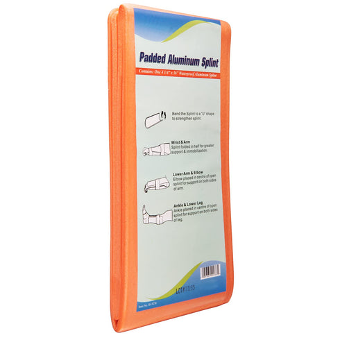 NOVAMEDIC Pack 5 36 inch, of First Aid Padded Universal Aluminum Splints - Brace for Splinting Hands, Legs, Wrist