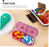 Weekly Portable Pill Organizer Medicine Case with Colorful Compartments Small Travel Pill Box for Daily Vitamin