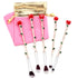 Rose Eye Makeup Brush Set - 5pcs Wand Brushes with Soft Synthetic Fiber for Eyebrow, Eyeshadow, Foundation, Rose Gold