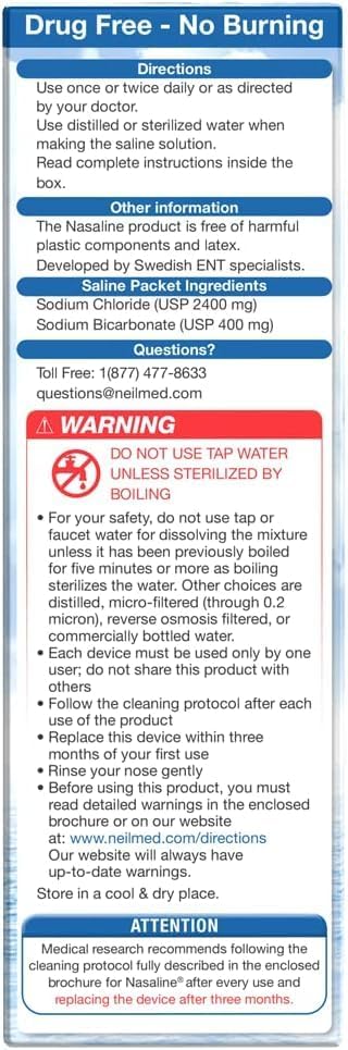 Adult Nasal Irrigation Device, Nasaline, 1 Each