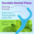 Dental Flossers Brush Picks, 2 Pack with Travel Case (100 Total Count), Mint Flavored for Easy Grip and Use