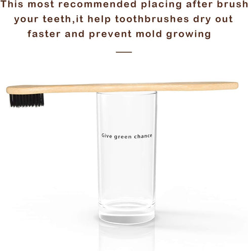 Virgin Forest Bamboo Toothbrushes, Eco Friendly BPA Free Soft Bristles, Biodegradable Natural Wooden Toothbrushes, Set