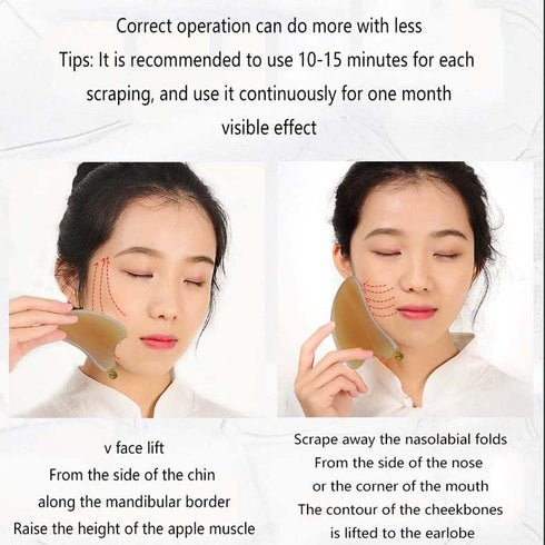 ZHAO SHOP 9.8cm Scraping Massage Tool Face Gua Sha Board Neck Massager for Skin Caring Beauty Care Gua Sha Massage Tool