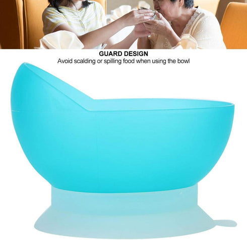 Scooper Bowl with Suction Cup Base, Anti Spill Adaptive Tableware Utensils Disability Aids for Elderly Parkinsons