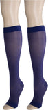 Truform Sheer Compression Stockings - 15-20 mmHg Women's Knee High Length, Open Toe, 20 Denier, Purple, Small