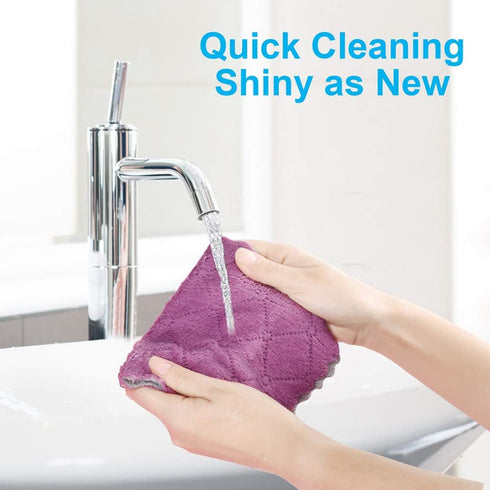 OstWony 6 10 inch, Towels(11PCS) lSmall Reusable Cleaning Cloths, x Super Absorbent Multipurpose Dish Cloths