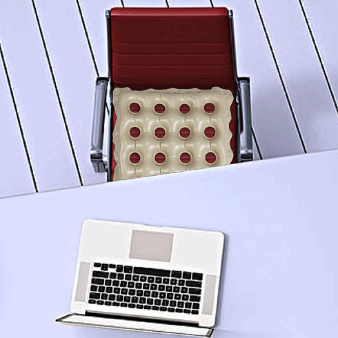Inflatable Seat Cushions with Air Vent, Grey 19 Inch Air Cushion for Office Chair and Wheelchair Use