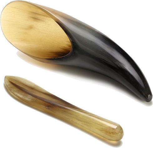 Jovivi Gua Sha Scraping Massage Tool, 100% Hand Made Buffalo Horn GuaSha Board, Pack of 2