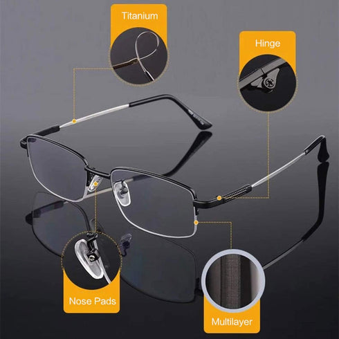Progressive Multifocus Reading Glasses - Blue Light Blocking Computer Readers