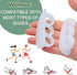 Welnove Hammer Toe Crests Straightener, 4 Pcs Gel Toe Support Pads Cushion, White