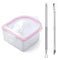 Nail Soaking Bowl with Triangle Cuticle Peeler, Stainless Steel Cuticle Pusher, 3pcs Set for Gel Polish Removal