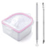 Nail Soaking Bowl with Triangle Cuticle Peeler, Stainless Steel Cuticle Pusher, 3pcs Set for Gel Polish Removal