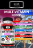 Kaya Naturals Adult Multi Vitamin Gummy, Biotin, Vitamin A, C & E, Including Zinc &Vitamin B-12, Folic Acid, Strawberry Flavor | Gluten-Free multivitamins Sweet Adult Gummies