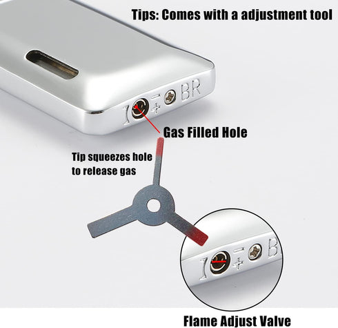 2 Pack Mini Torch Lighter Butane Refillable, Double Flame Adjustable Jet Lighter, Great Gifts for Men and Women (Silver)