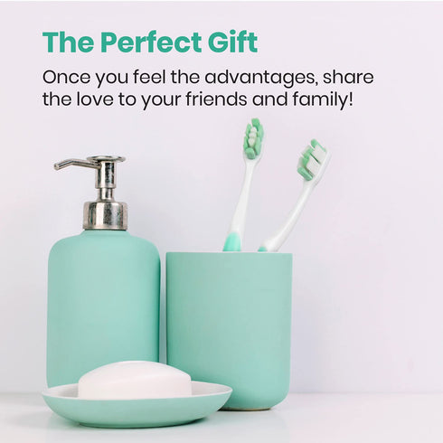Lindo Ultrafine Toothbrush for Sensitive Gums and Teeth, 12000+ Ultra Fine Bristles, Pack of 4