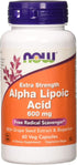 NOW FOODS Alpha Lipoic Acid 600mg Vcaps, 60 Count