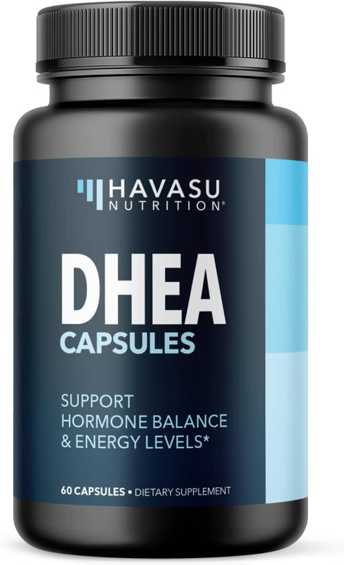 DHEA Supplement for Women and Men | 60 Non-GMO, Vegan Capsules | 50mg | Supports Balanced Hormone Levels