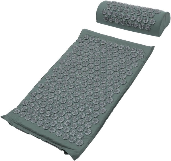 WEKAMOS Acupressure Massage Mat and Pillow Set Non-Slip Acupoint Massage Pad with Carrying