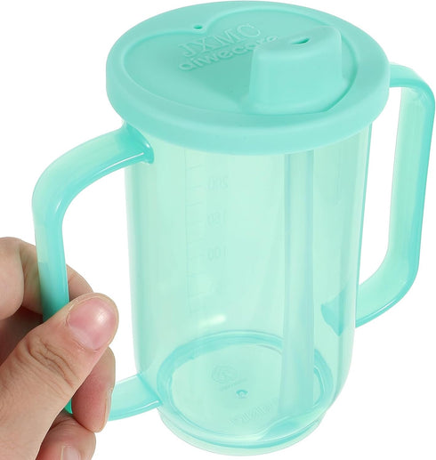 iplusmile Adult Sippy Cups, Plastic Mug with 2 Handles, Spill Proof Drinking Cups for Elderly Care