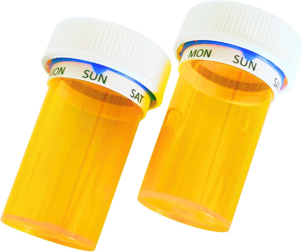 TimeVial Smart Pill Bottle, Automatic Medication Reminder, Pill Organizer, 7 Day Weekly Tracker,