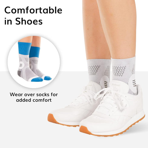 BraceAbility Neuropathy Socks for Women and Men, Toeless Compression Foot Socks for Peripheral Neuropathy, Diabetic,