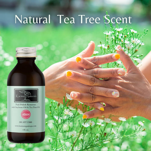 Karma Organic Nail Polish Remover, 4 fl. Oz, Non Toxic, Vegan, Acetone Free with Soybean Oil