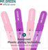 MR.GREEN Colorful Eyebrows Tweezers, Stainless Steel Slanted Makeup Tools for Fine Hair Removal (Purple)