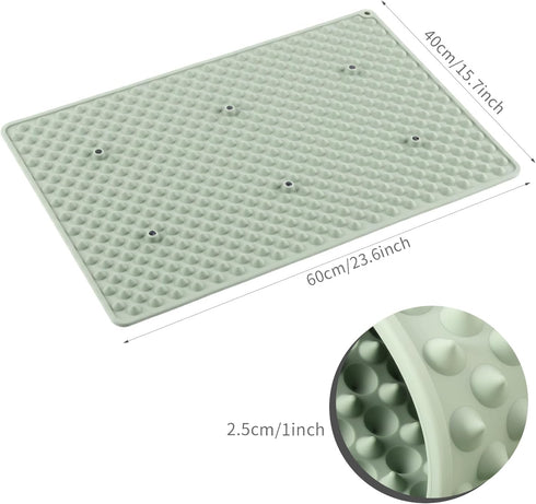 HWXQJJHONEY Portable Feet Acupressure Mat,Foldable Silicone Foot Massager Mat with Dual-Side Usage,Pressure Point